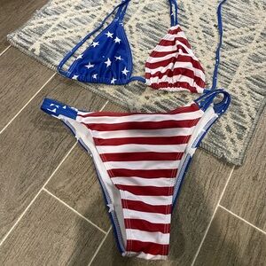 NEW Red and Blue Star Striped Bikini